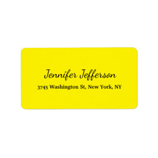Étiquette Élégante écriture moderne à la main clair jaune