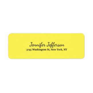Étiquette Élégante écriture moderne à la main simple Jaune