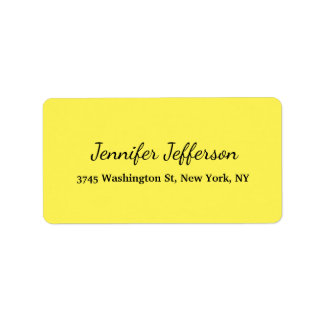 Étiquette Élégante écriture moderne à la main simple Jaune