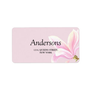 Étiquette Elégante Fête des mariées couleur rose Magnolia