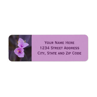 Étiquette Élégante floraison violette photo