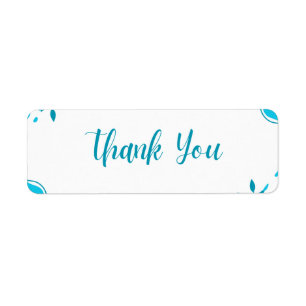 étiquette élégante "merci" script