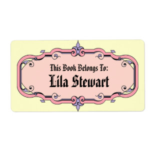 Étiquette Élégante plaque de livre encadrée