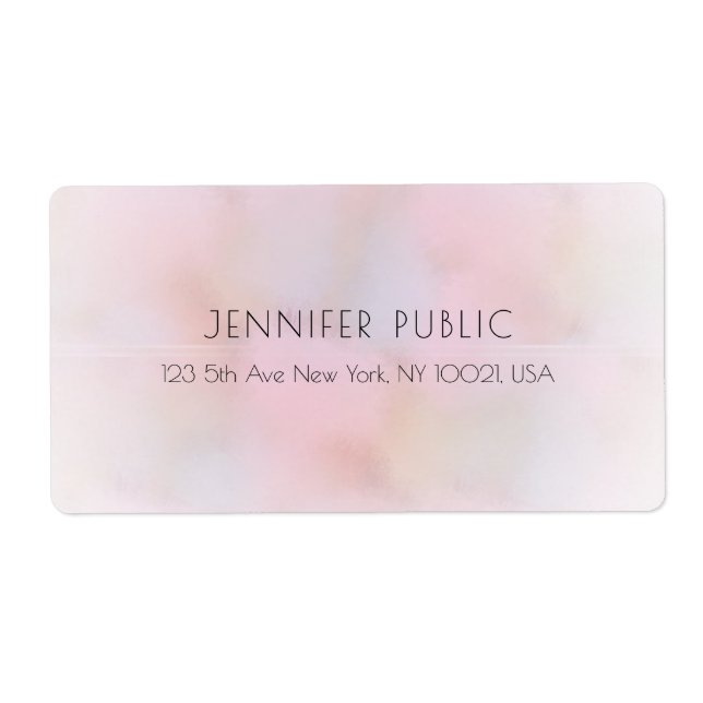 Étiquette Elégante tendance Pastel Colors Modèle moderne (Devant)