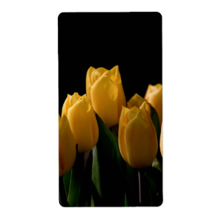 Étiquette Élégante tulipe jaune