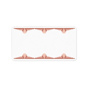 Étiquette Éléments Art déco dans une palette d'or rose