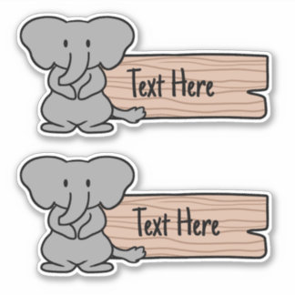 Étiquette Eléphant mignon