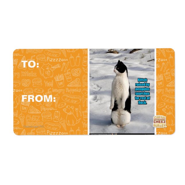 Étiquette Élevé par des pingouins (Devant)