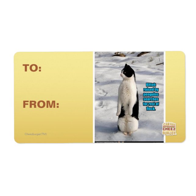 Étiquette Élevé par des pingouins (Devant)