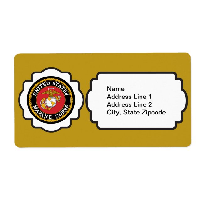 Étiquette Emblème USMC (Devant)