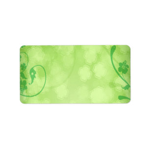 Étiquette Emerald Floral Shamrocks Imprimer à la maison Étiq