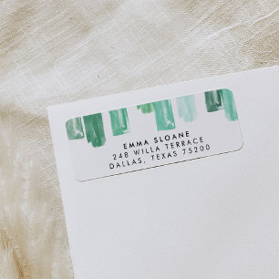 Étiquette Emerald Green Painted Jewels Retourner l'adresse É