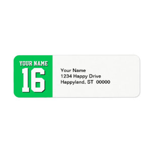 Étiquette Emerald Green Sports Jersey Team Jersey