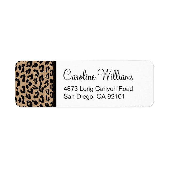 Étiquette Empreinte de léopard (Devant)