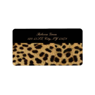 Étiquette empreinte de léopard animal fashionista