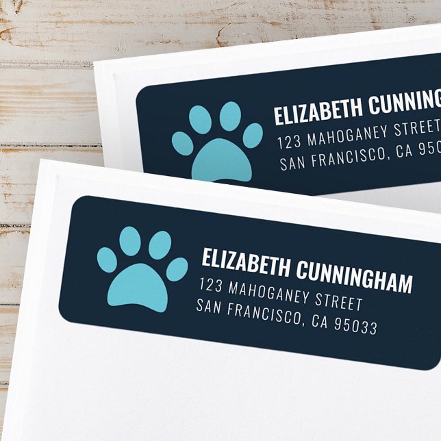 Étiquette Empreinte de patte de chien animal de compagnie mo (Créateur téléchargé)