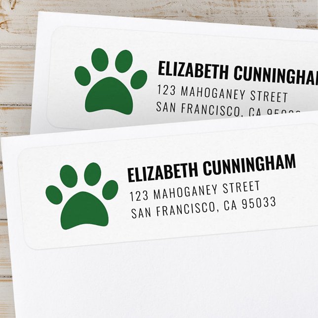 Étiquette Empreinte de patte de chien animal de compagnie mo (Créateur téléchargé)