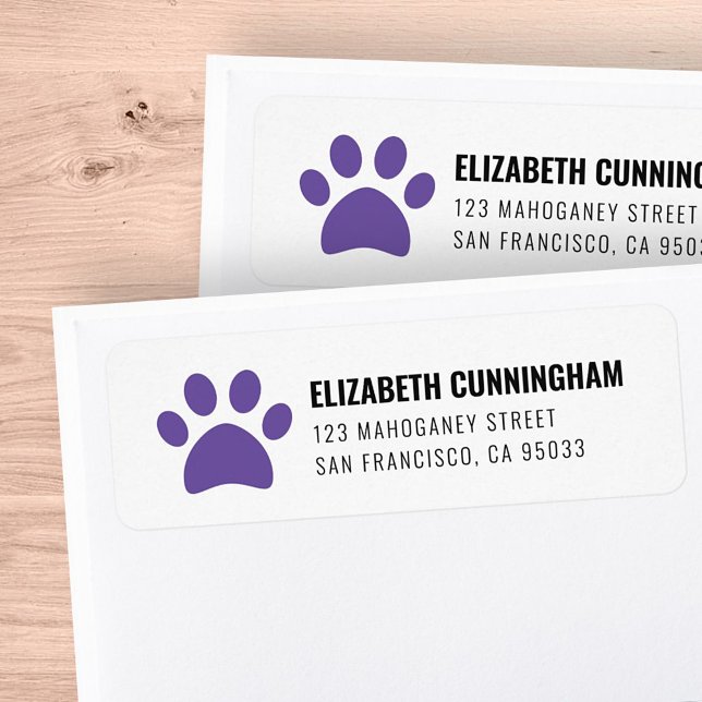 Étiquette Empreinte de patte de chien animal de compagnie mo (Créateur téléchargé)