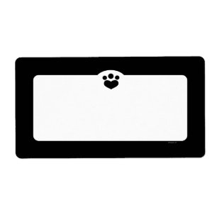 Étiquette Empreinte de patte Off-Leash Art™ Animal simple No