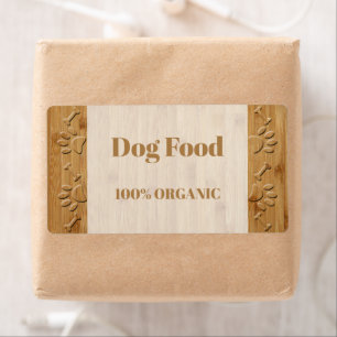Étiquette Empreintes de pattes Et Os De Chien Faux