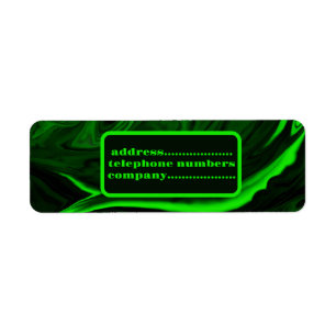 Étiquette en pierre de malachite verte, personnalisée