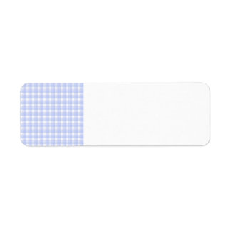 Étiquette en vichy vérifier le motif. Bleu clair et blanc.