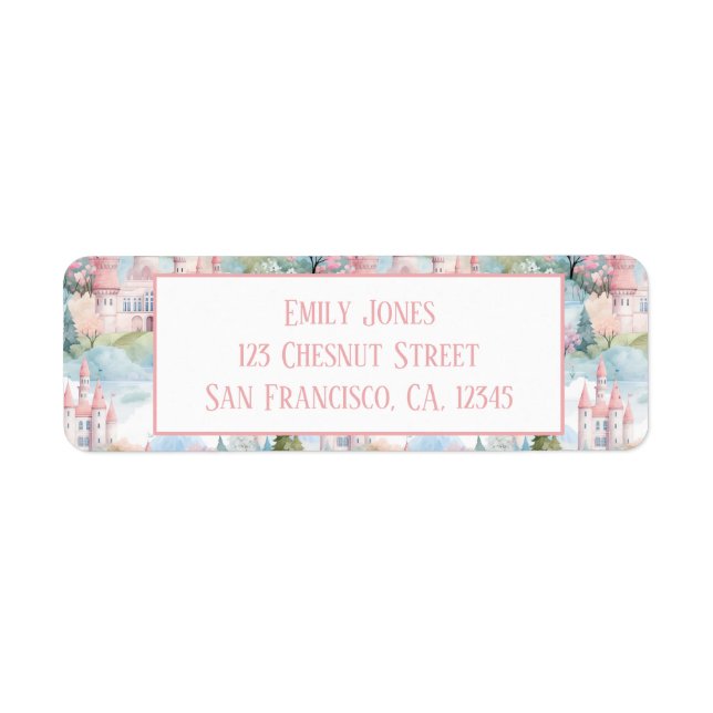 Étiquette Enchanter Castle Landscape - Adresse de retour (Devant)