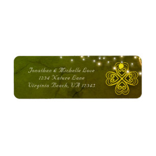 Étiquette Enchanter l'adresse Celtic Clover et String Lights