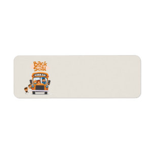 Étiquette Enfants dans un autobus scolaire