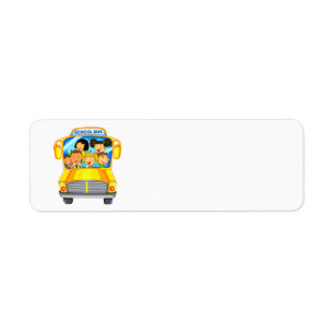 Étiquette Enfants sur un autobus scolaire