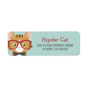 Étiquette Enfants tigrés oranges de chat de hippie