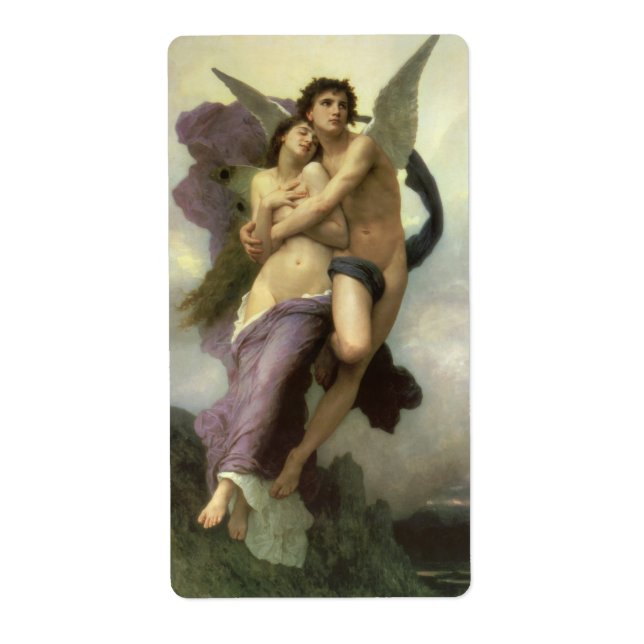 Étiquette Enlèvement de Psyché par Bouguereau (Devant)