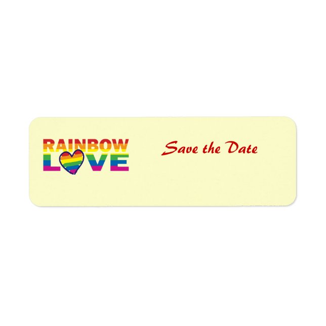 Étiquette Enregistrer la date/Mariage/Gay pride Rainbow (Devant)