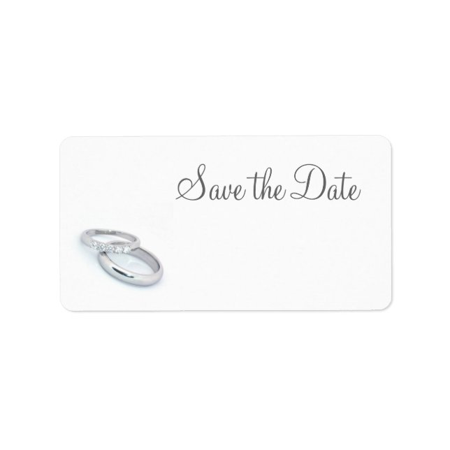 Étiquette Enregistrer les bandes Mariage Date/Argent (Devant)