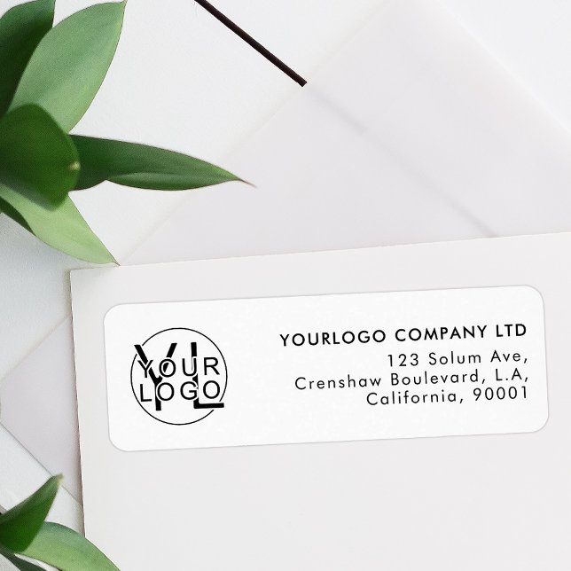 Étiquette Entreprise professionnelle Black Logo Entreprise (Créateur téléchargé)