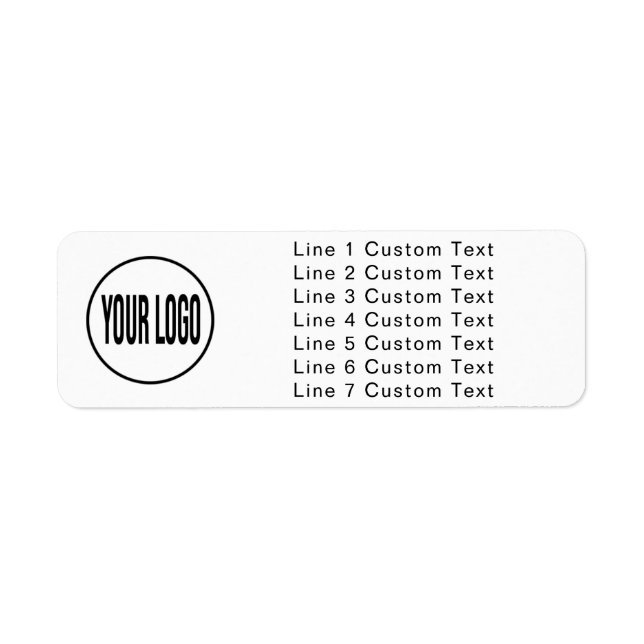 Étiquette Entreprise Traditionnelle 7 Lignes Avec Logo (Devant)