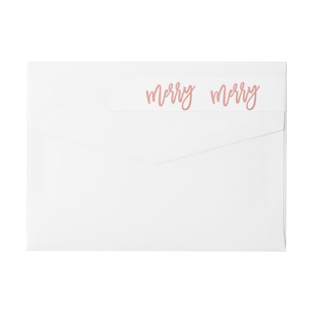 Étiquette enveloppant de joyeuses de Faux vacances (Dos)