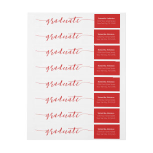 Étiquette enveloppante moderne avec écriture gradu