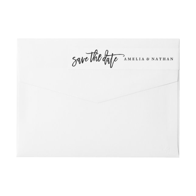 Étiquette enveloppante pour faire-part de mariage  (Dos)