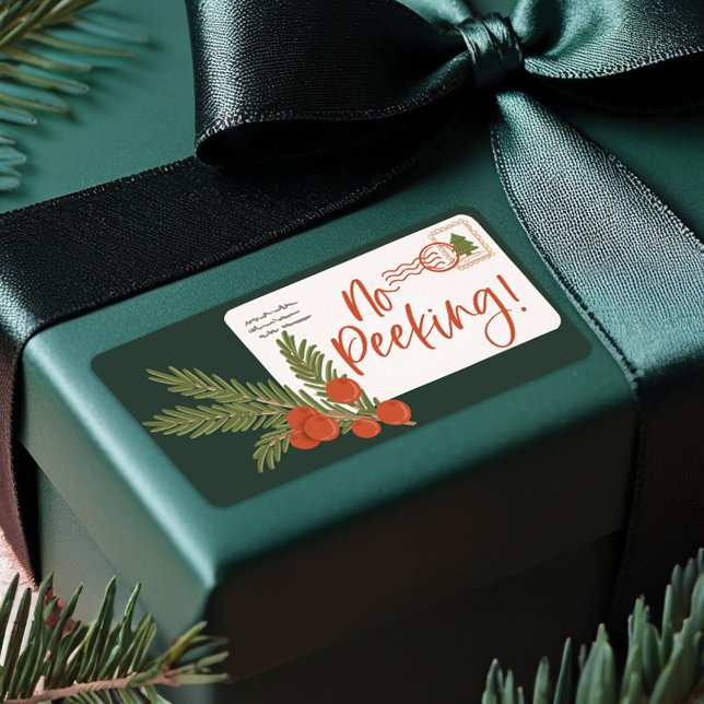 Étiquette Enveloppe Postage Livraison Festive De Et Vers (Festive Delivery Postage Envelope To & From Label)