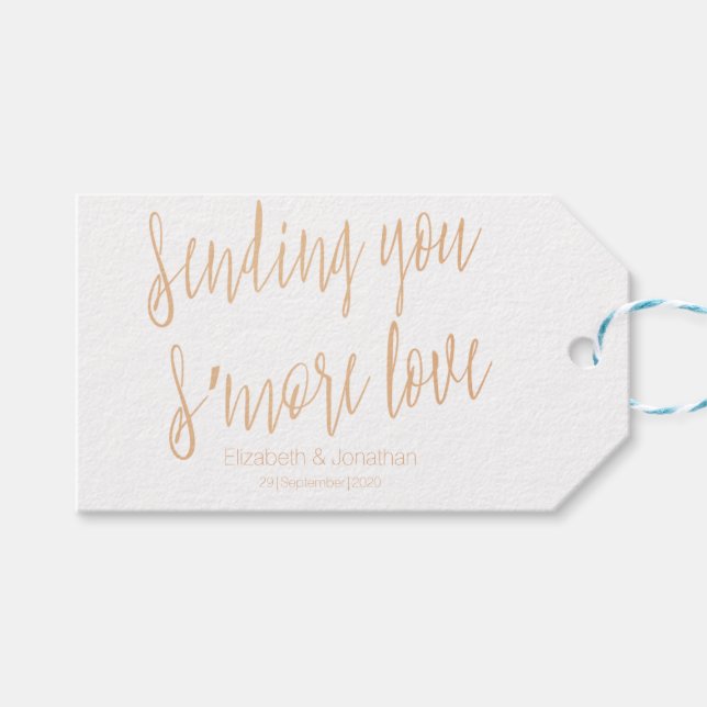 Étiquette "Envoi d'amour" Mariage Favor (Devant (Horizontal))