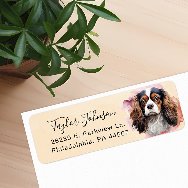 Étiquette Épagneul Cavalier King Charles Adresse de Retour (Créateur téléchargé)