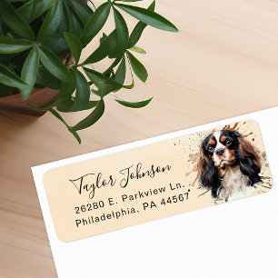 Étiquette Épagneul Cavalier King Charles Adresse de Retour