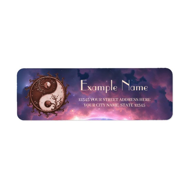 Étiquette Équilibre au clair de lune – Yin Yang de la lumièr (Devant)