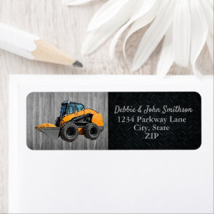 Étiquette Équipement Lourd Business Skid Steer Adresse de re