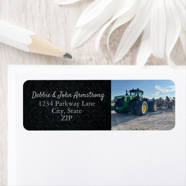 Étiquette Équipement lourd Tracteur Ferme Retour d'entrepris (En situation)