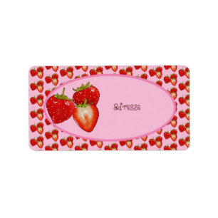 Étiquette Erdbeeren Addaufkleber