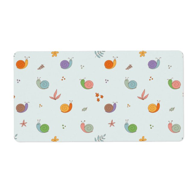 Étiquette Escargots amusants (Devant)