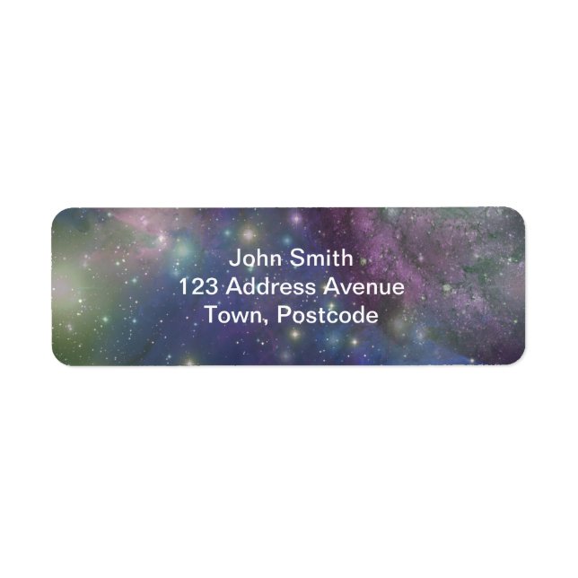 Étiquette Espace, étoiles, galaxies et nébuleuses (Devant)