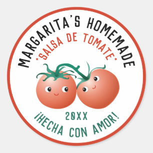 Étiquette espagnole Salsa de Tomate pour recette m